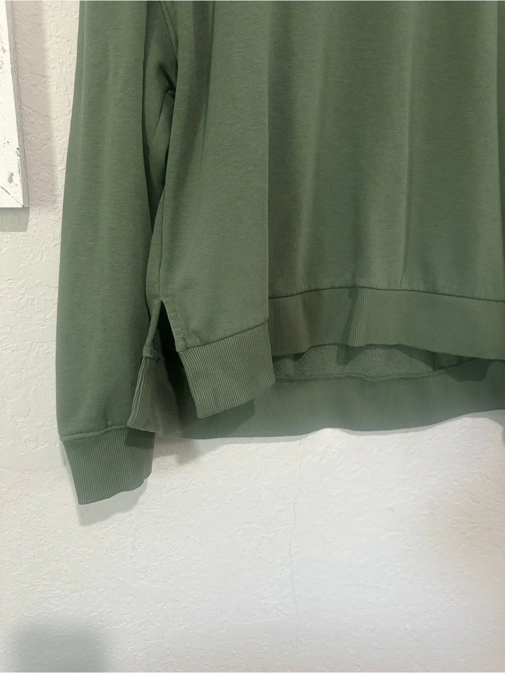 Relaxed Olive Green Crewneck Sweatshirt - Women's Hoodie Top